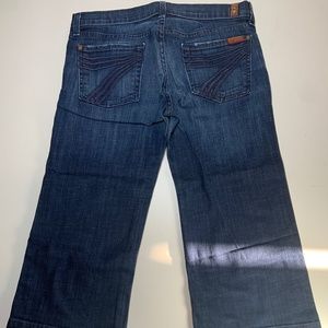 Women's 7 for all mankind dojo crop in Dark Blue 28/19